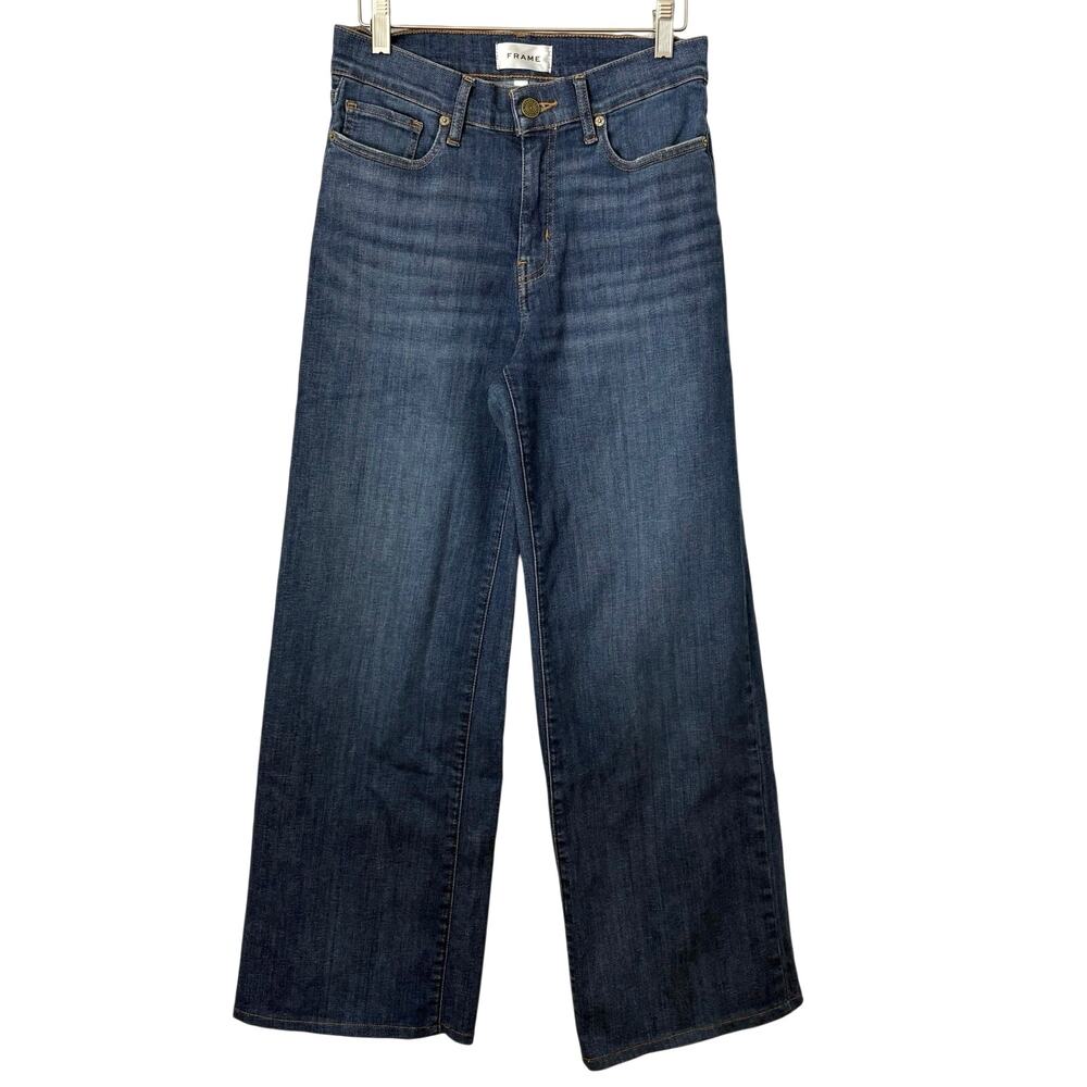 Frame Le Slim Palazzo High Waist Wide Leg Jeans Womens Size 26 X 29.5 Minimalist